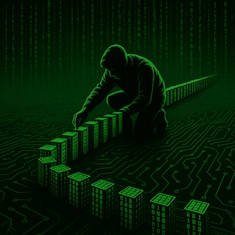 Burning money illustration