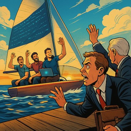 Laptop screen showing AI charts next to a notepad