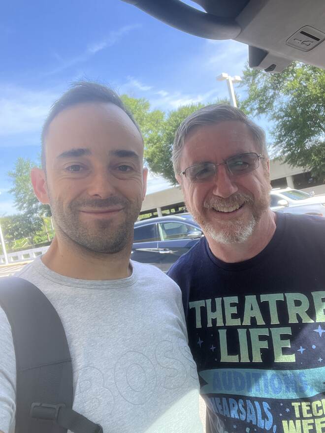 Nikos Katsikanis with James Galluzzo during the National Ball trip